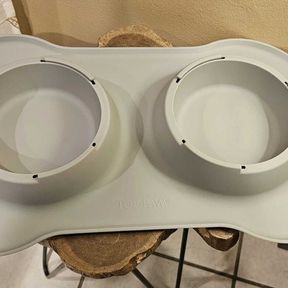 Top Paw Gray Silicone Pet Bowl